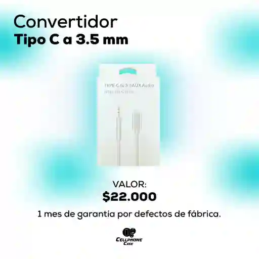 Convertidor Tipo C A 3.5 Mm