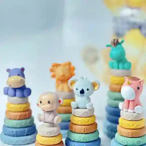 Torre Didactico De Goma Animalitos