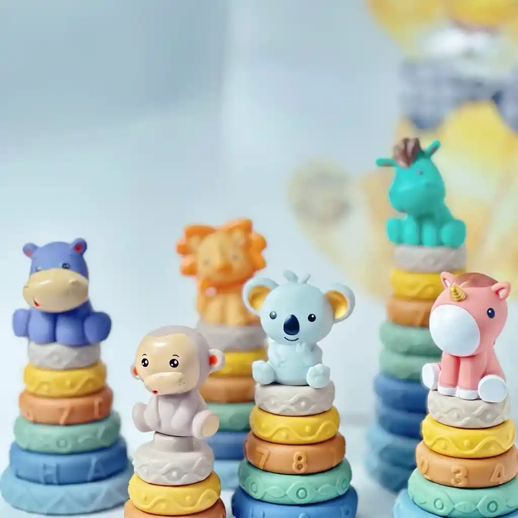 Torre Didactico De Goma Animalitos