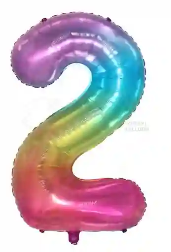 Numero 2 De Colores De 16 Pulgadas