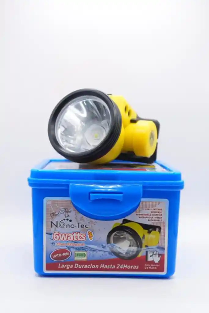 Linterna Minera Acuática 6 Wastts Nano -tec 2 En 1