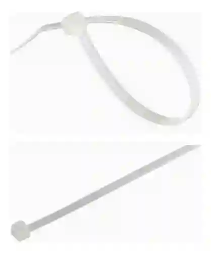 Amarres Plásticos Abrazaderas De Tensión Blancos 4.8 X 300 mm x 20 Pcs