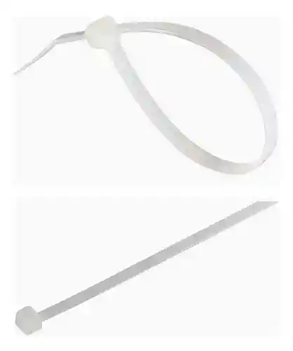 Amarres Plásticos Abrazaderas De Tensión Blancos 4.8 X 300 mm x 20 Pcs