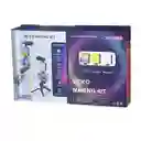 Kit Estabilizador Soporte Celular Luz Led Video Ay49 Rgb