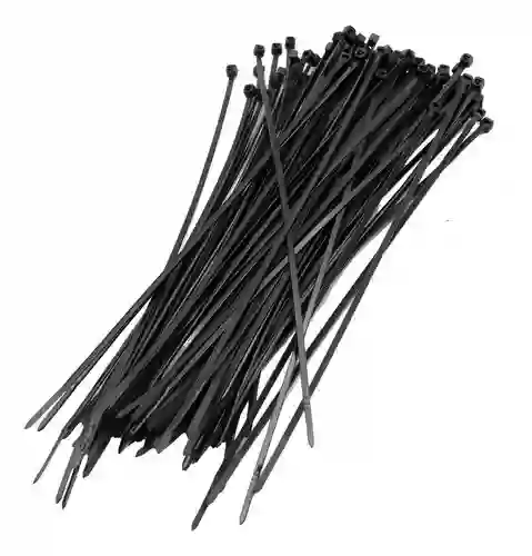 Amarres Plásticos Abrazaderas De Tensión Negros 4.8 X 300 mm x 20 Pcs
