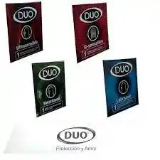 Preservativos Duo X Unidad Condones Lubricados X1