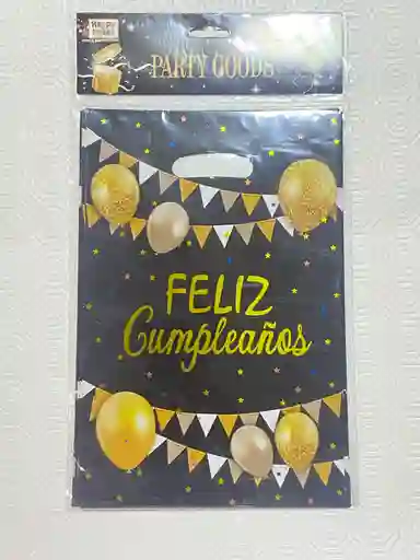 Paquete De Bolsa Feliz Cumpleaños 16*24 10 Unidades Negra