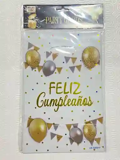 Paquete De Bolsa Feliz Cumpleaños 16*24 10 Unidades Blanca