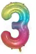 Numero 3 De Colores De 16 Pulgadas