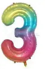 Numero 3 De Colores De 16 Pulgadas