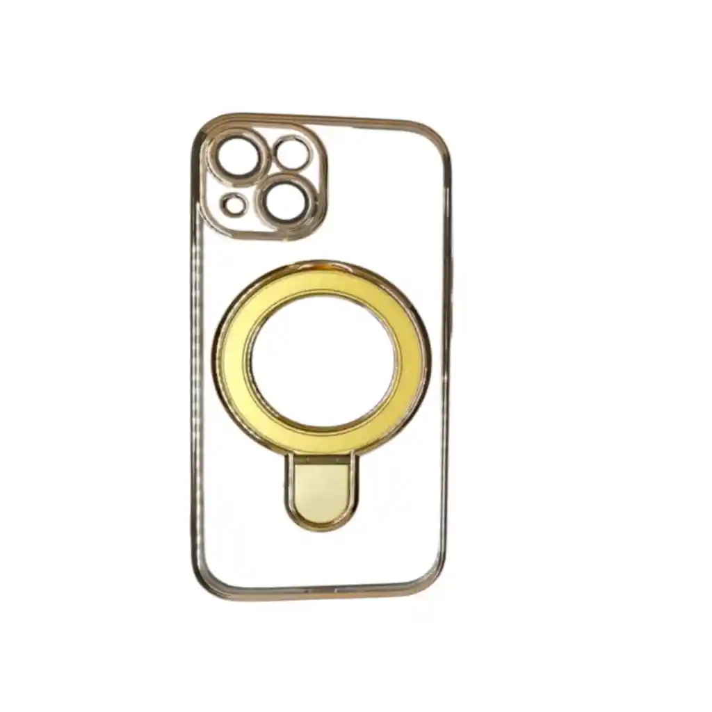 Forro Magsafe Lujo Iphone 15 Dorado