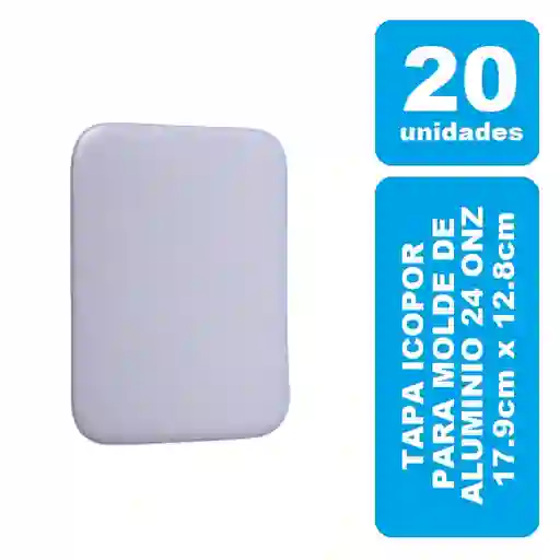Tapa Para Molde De Aluminio 24onz Icopor X 20und