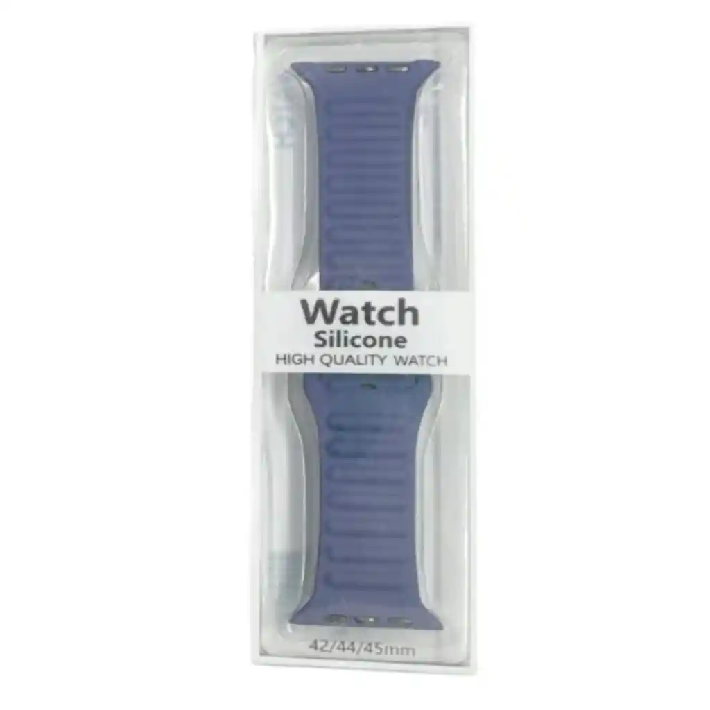 Correa De Silicona Color Azul Para Apple Watch – Compatible Con 42/45/49mm