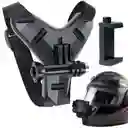 Soporte Holder De Celular Cámara Go Pro Para Casco De Moto
