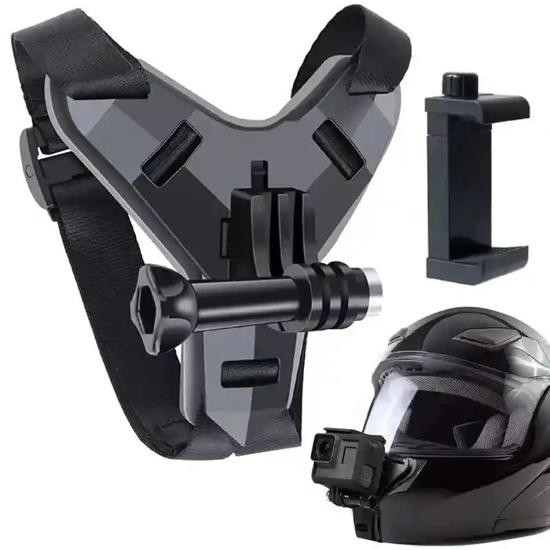 Soporte Holder De Celular Cámara Go Pro Para Casco De Moto