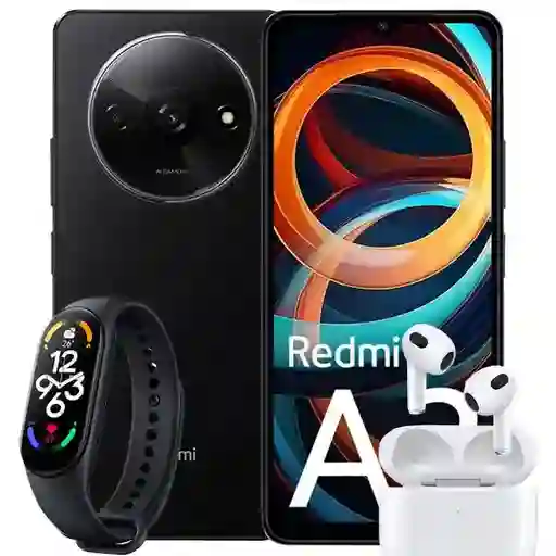 Celular Xiaomi Redmi A3 64gb 3gb + Audifonos Inalambricos Y Smart Band