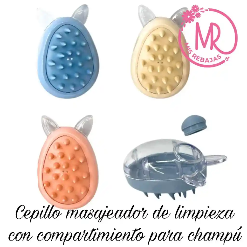 Cepillo De Masaje Y Limpieza Capilar Con Compartimiento Para Champú