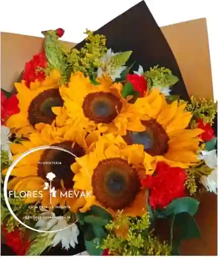 Girasoles En Bouquet
