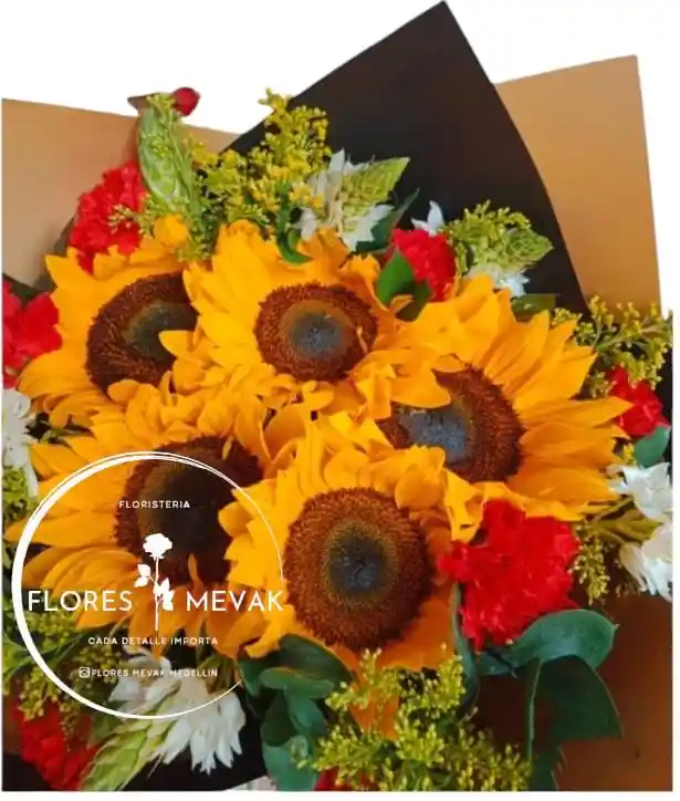 Girasoles En Bouquet