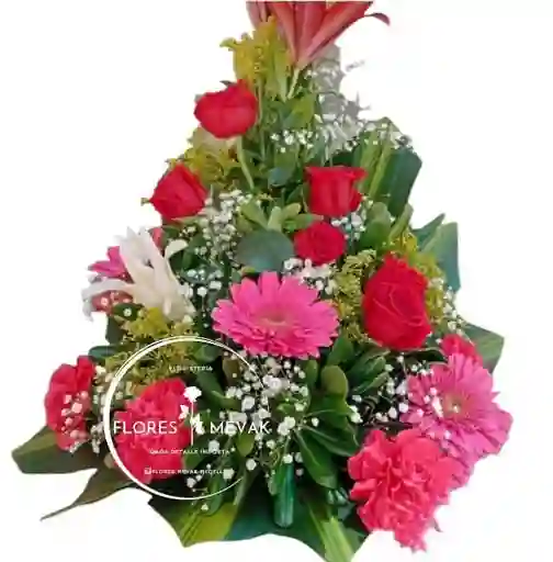 Ramo De Rosas Y Gerberas