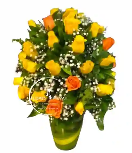 Flores-rosas Florero