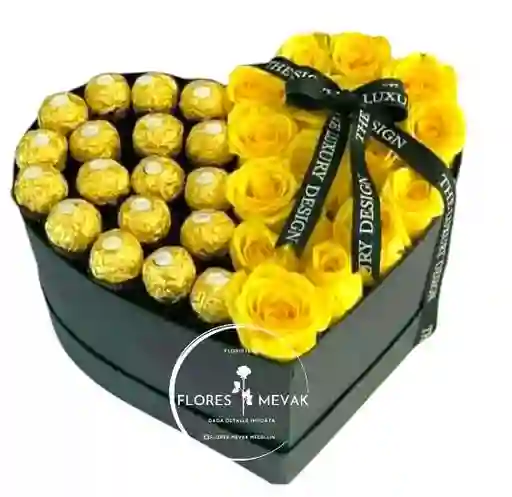 Rosas Ferrero En Corazon