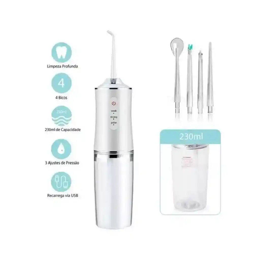 Irrigador Oral Portátil Con Chorro De Agua Para Limpieza De Higiene Bucal