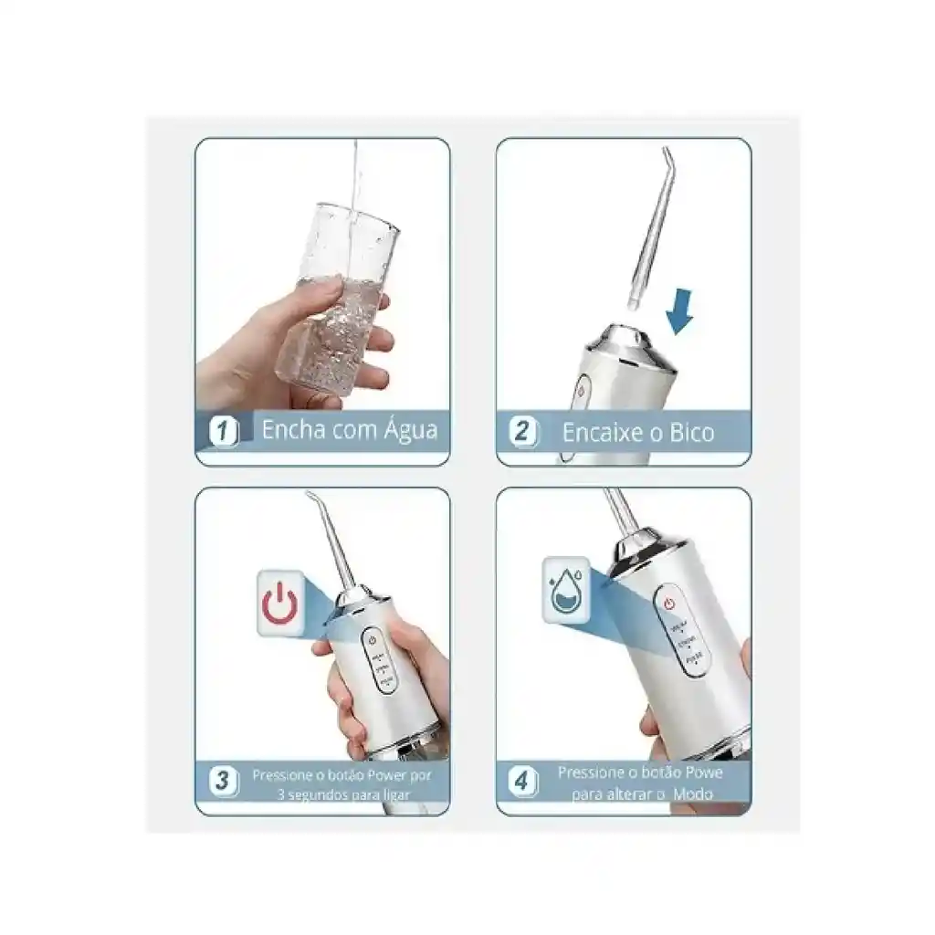 Irrigador Oral Portátil Con Chorro De Agua Para Limpieza De Higiene Bucal