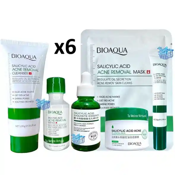 Bioaqua Combo Anti Acné Ácido Salicílico X 6