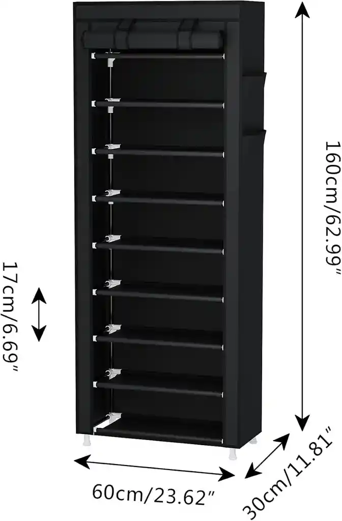 Organizador De Zapatos 9 Niveles Zapatero Closet Armable Ropa