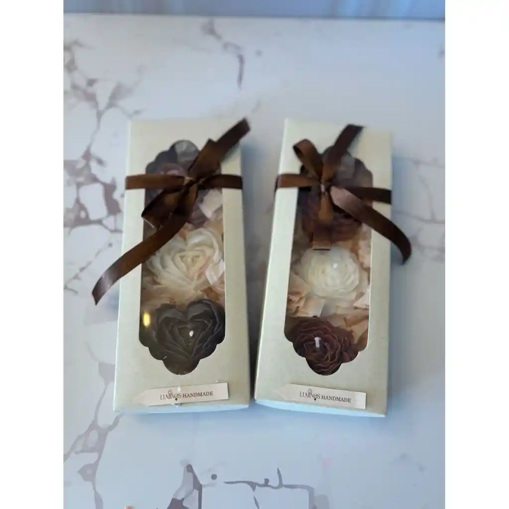 Set De Velas Trilofia Floral