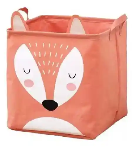 Canasta Cesta Organizadora Plegable Multiuso Tela Animalitos