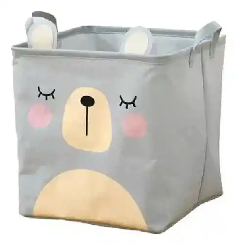 Canasta Cesta Organizadora Plegable Multiuso Tela Animalitos