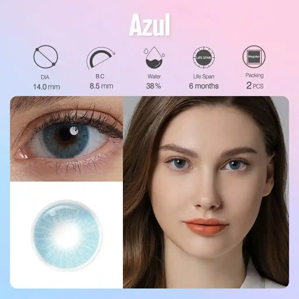 Lentes De Contacto Cosméticos Queen Azul