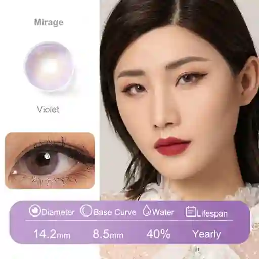 Lentes De Contacto Cosméticos Mirage Violet