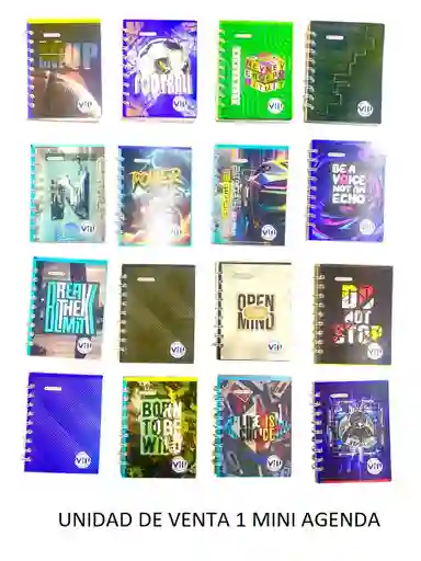 Cuaderno Mini Agenda Argollado Hombre 70 Hojas Cuadriculada