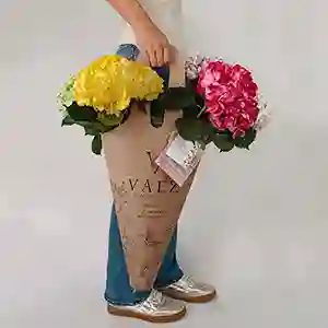 Bolsa Sonrisa Con Hortensias De Colores