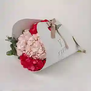 Caja Alegría Con Hortensias