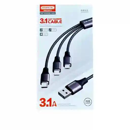 Cable Pulpo Tipo C, Usb, V8 Carga Rapida