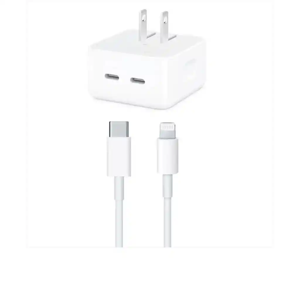 Cargador Iphone 50w Doble Puerto Usbc+ Cable Lightning A Usbc
