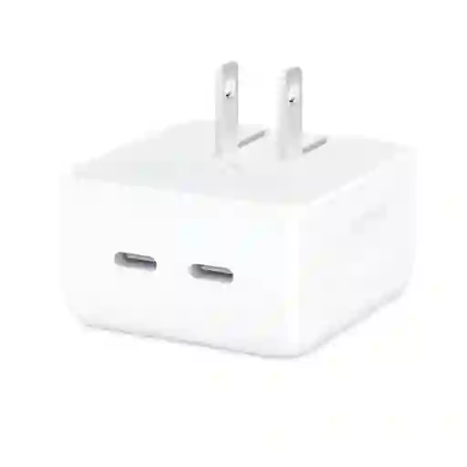 Adaptador Cargador 50w Doble Puerto Usbc Compatible Con Iphone Y Android