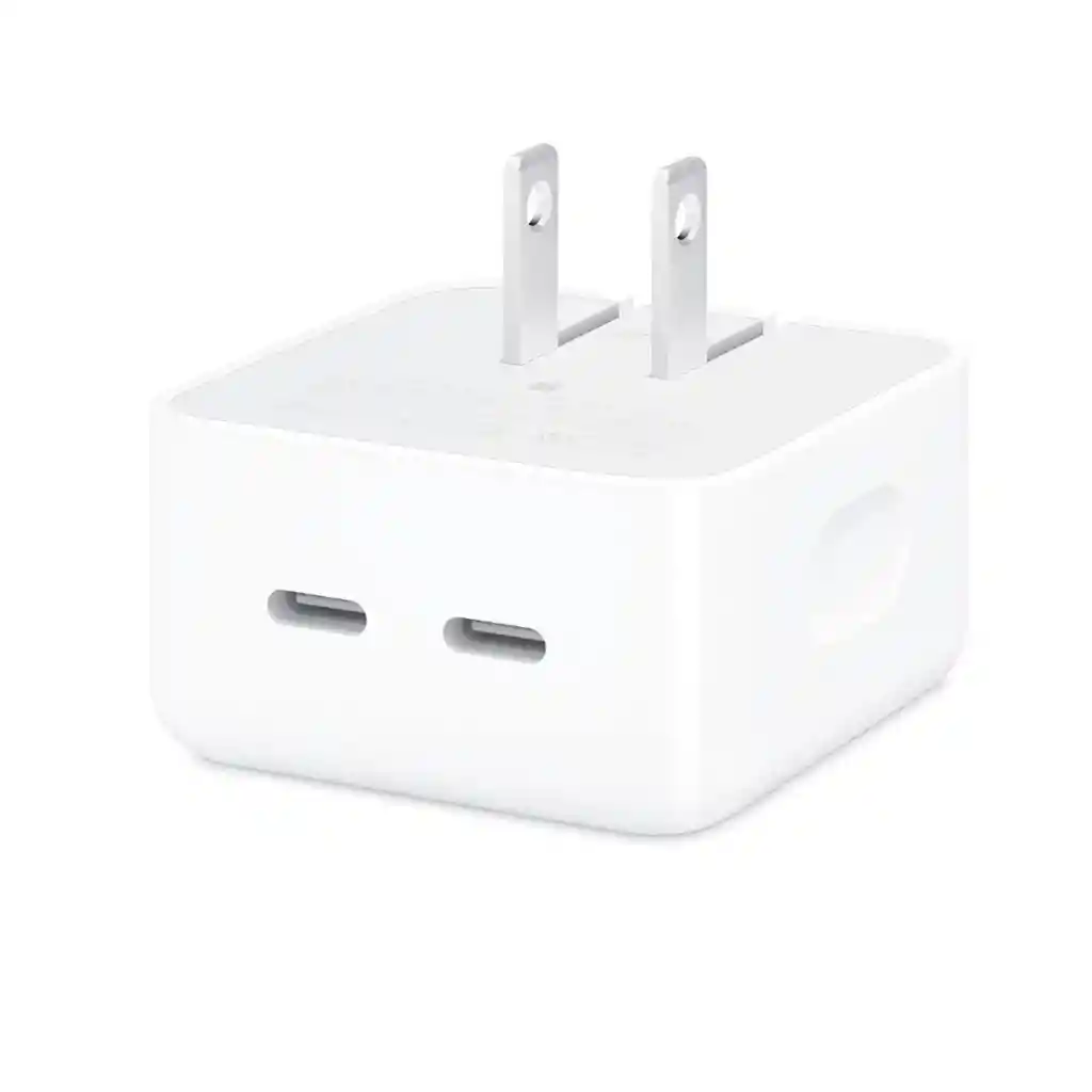 Adaptador Cargador 50w Doble Puerto Usbc Compatible Con Iphone Y Android