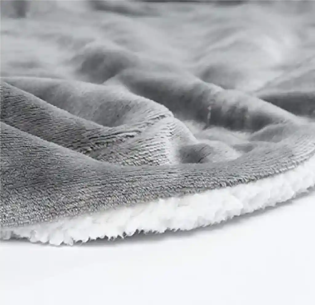 Cobija Térmica Ovejera Cama Doble/queen Gris