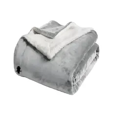 Cobija Térmica Ovejera Cama Doble/queen Gris