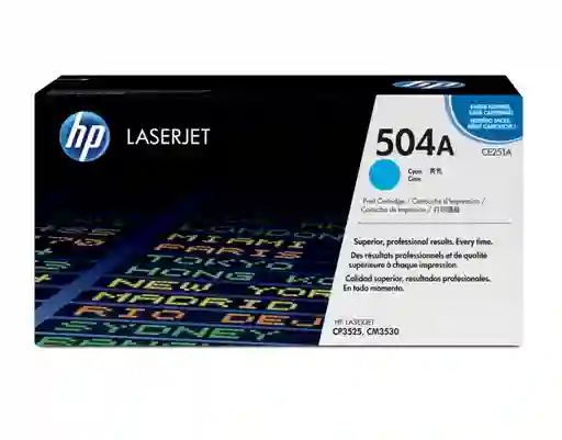 Toner Impresora Hp Laser Jet 504a Cyan