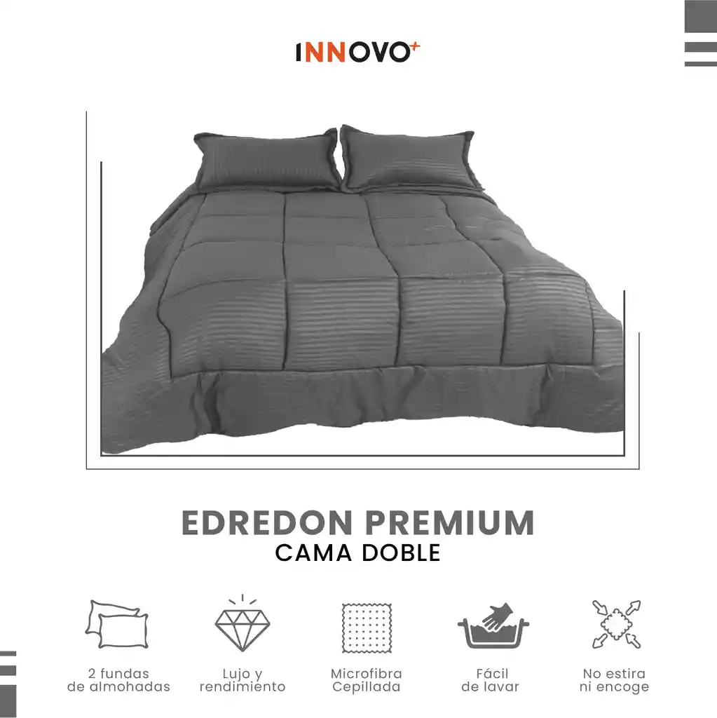 Combo Cubrelecho Cama Doble Premium + 2 Almohadas Confort Silicona + Lámpara De Lujo