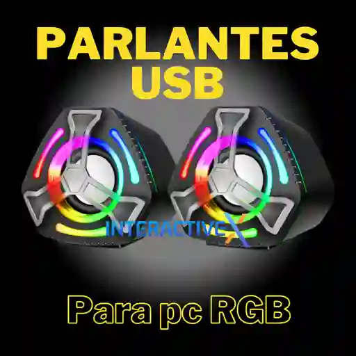 Parlantes Para Pc /bafles/ Parlantes Para Portatil / Rgb/ Bafles Para Pc Cornetas / Speaker Pc