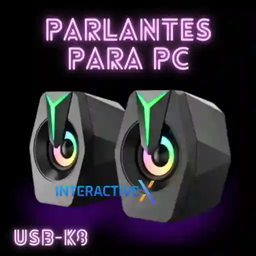 Parlantes Para Pc /bafles/ Speakers Para Computadoras Y Pc/ Parlante Rgb /cornetas