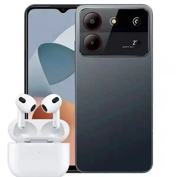 Celular Zte Blade A34 64gb Negro + Audifonos Inalambricos