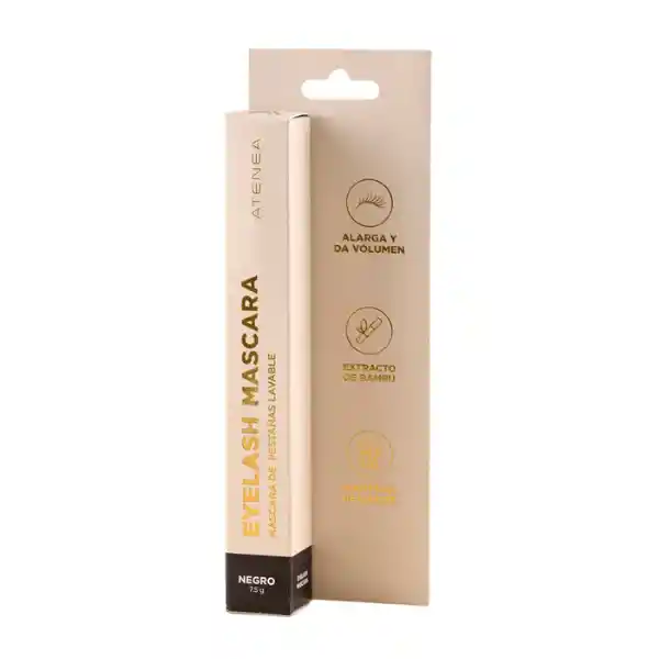 Pestañina Lavable Atenea X 7.5g - Negro